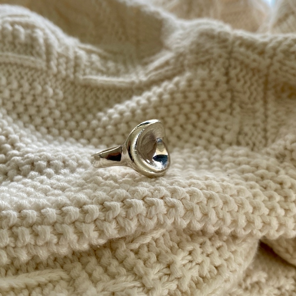 SOLD Vintage Robert Lee Morris Sterling Silver Concave Ring - Mid-1970s Era